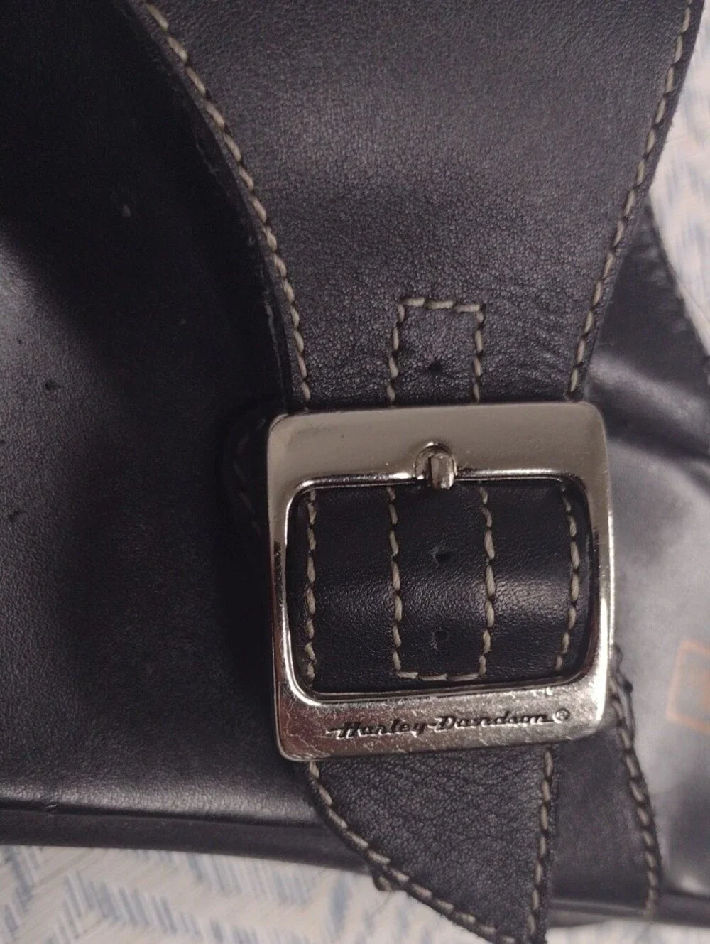 Harley-Davidson leather toe